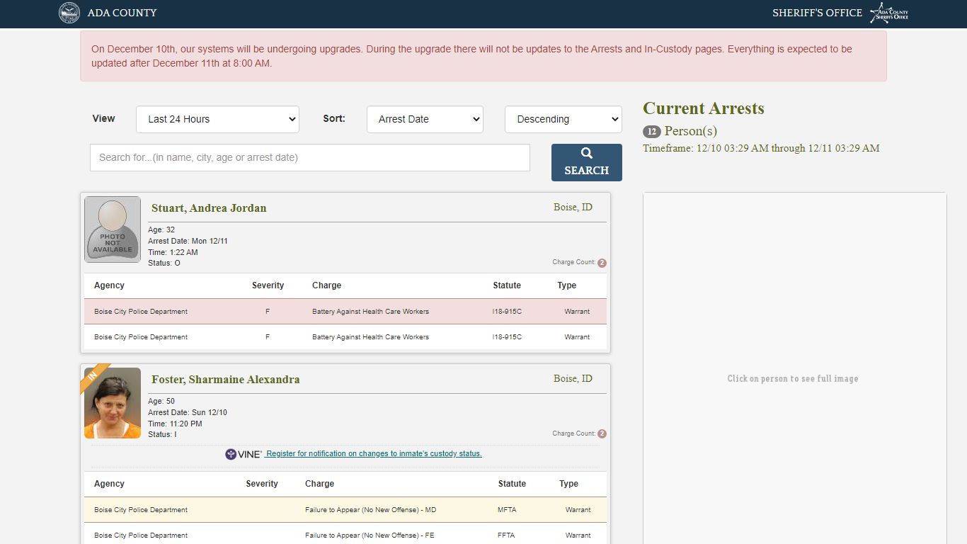 Arrests - Id